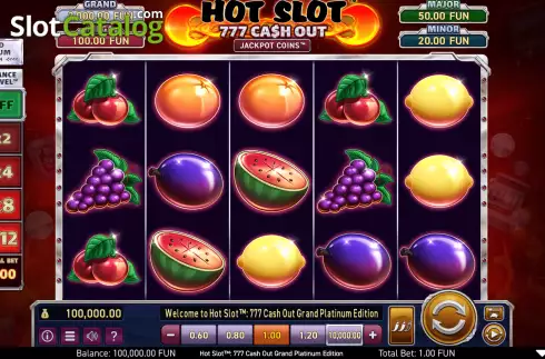Οθόνη3. Hot Slot: 777 Cash Out Grand Platinum Edition Κουλοχέρης
