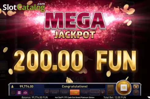 Οθόνη4. Hot Slot: 777 Cash Out Grand Platinum Edition Κουλοχέρης