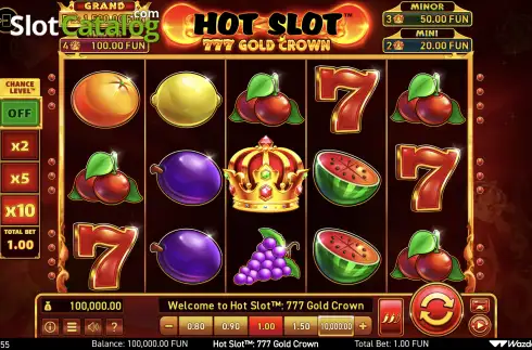 Οθόνη2. Hot Slot: 777 Gold Crown Κουλοχέρης