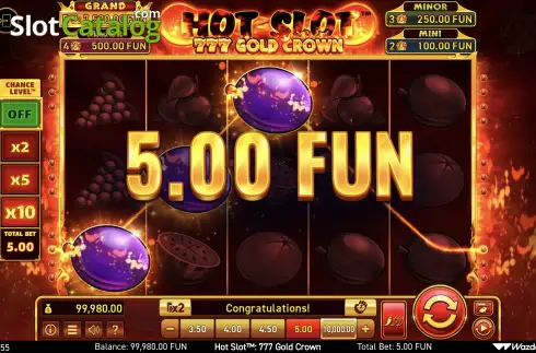 Οθόνη5. Hot Slot: 777 Gold Crown Κουλοχέρης
