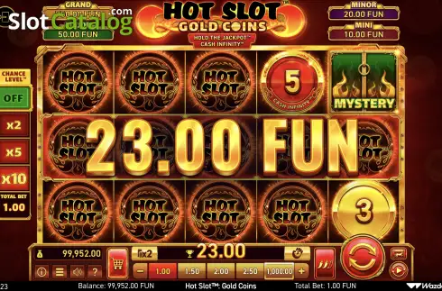 Οθόνη3. Hot Slot: Gold Coins Κουλοχέρης