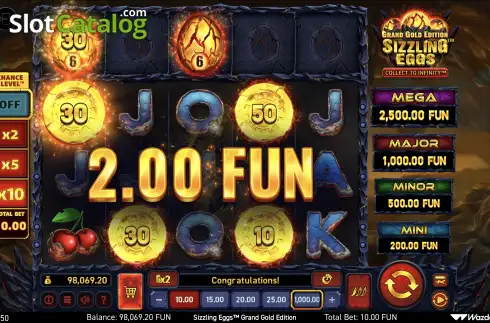 Οθόνη4. Sizzling Eggs Grand Gold Edition Κουλοχέρης 