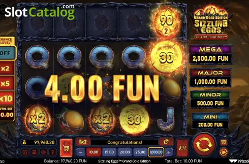 Οθόνη5. Sizzling Eggs Grand Gold Edition Κουλοχέρης 