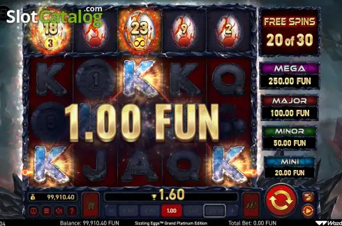 Οθόνη5. Sizzling Eggs Grand Platinum Edition Κουλοχέρης