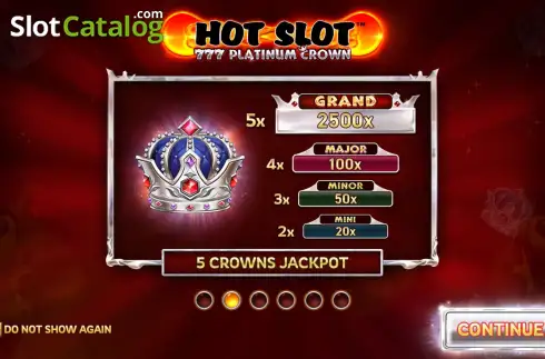 Οθόνη2. Hot Slot: 777 Platinum Crown Κουλοχέρης 