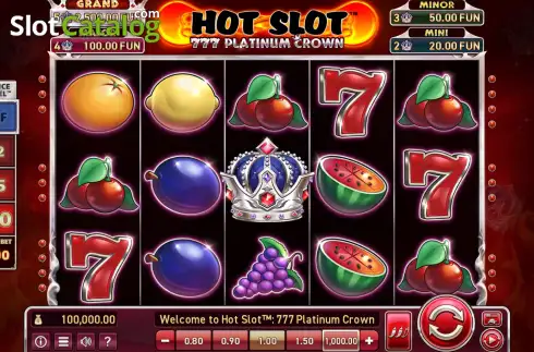 Οθόνη3. Hot Slot: 777 Platinum Crown Κουλοχέρης 