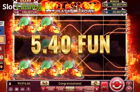 Οθόνη4. Hot Slot: 777 Platinum Crown Κουλοχέρης 