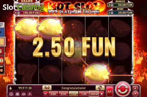 Οθόνη5. Hot Slot: 777 Platinum Crown Κουλοχέρης 