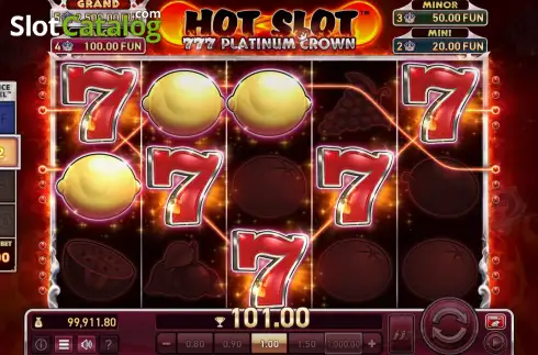 Οθόνη6. Hot Slot: 777 Platinum Crown Κουλοχέρης 