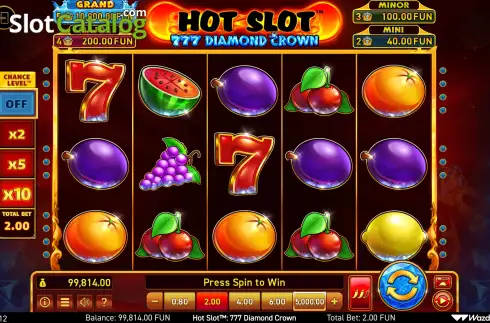 Οθόνη2. Hot Slot: 777 Diamond Crown Κουλοχέρης