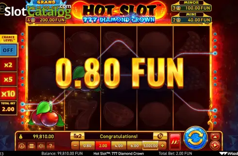 Οθόνη3. Hot Slot: 777 Diamond Crown Κουλοχέρης