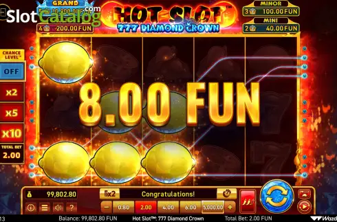 Οθόνη4. Hot Slot: 777 Diamond Crown Κουλοχέρης