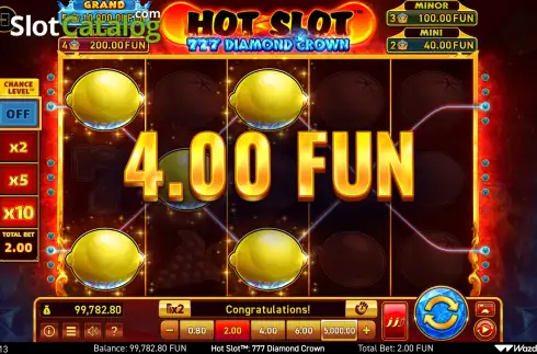 Οθόνη5. Hot Slot: 777 Diamond Crown Κουλοχέρης