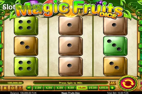 Οθόνη2. Magic Fruits Dice Κουλοχέρης 