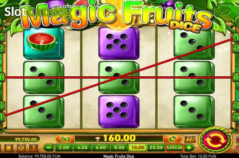 Οθόνη3. Magic Fruits Dice Κουλοχέρης 