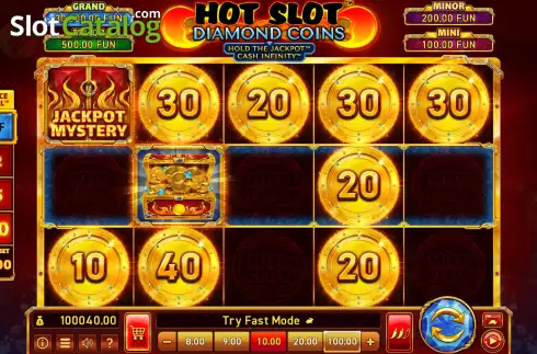 Οθόνη2. Hot Slot: Diamond Coins Κουλοχέρης