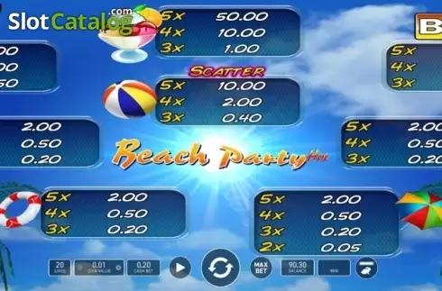 Οθόνη6. Beach Party Hot Κουλοχέρης