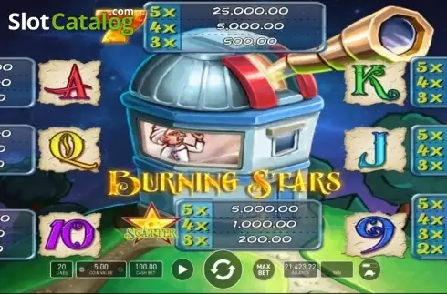 Οθόνη6. Burning Stars (Wazdan) Κουλοχέρης