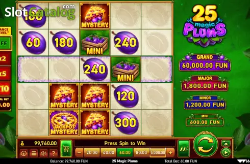 Οθόνη2. 25 Magic Plums Κουλοχέρης