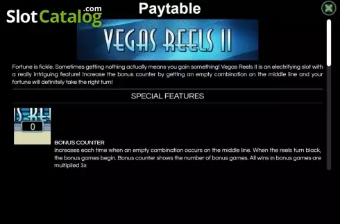 Οθόνη5. Vegas Reels II Κουλοχέρης