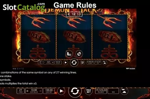 Οθόνη7. Demon Jack 27 Κουλοχέρης