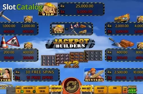 Οθόνη7. Jackpot Builders Κουλοχέρης