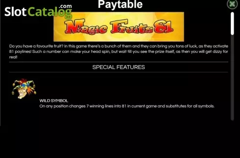 Οθόνη5. Magic Fruits 81 Κουλοχέρης