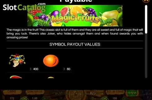 Οθόνη8. Magic Fruits Deluxe Κουλοχέρης