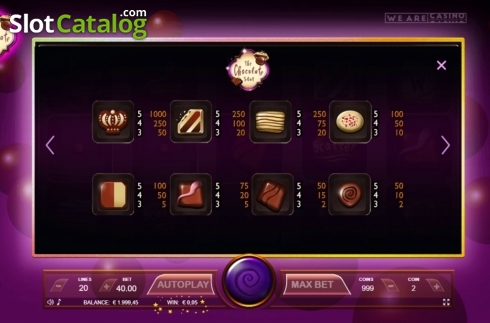 Οθόνη4. The Chocolate Slot Κουλοχέρης