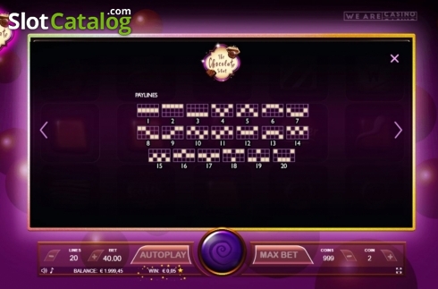 Οθόνη5. The Chocolate Slot Κουλοχέρης