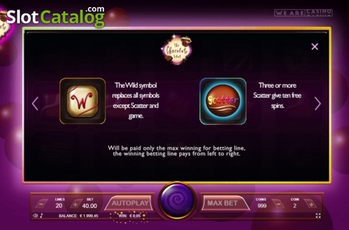 Οθόνη6. The Chocolate Slot Κουλοχέρης