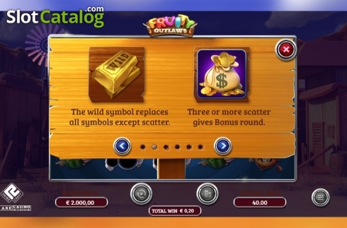 Οθόνη4. Fruity Outlaws Κουλοχέρης