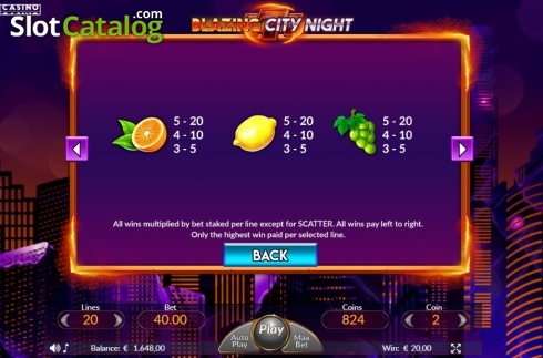 Οθόνη7. Blazing City Night Κουλοχέρης