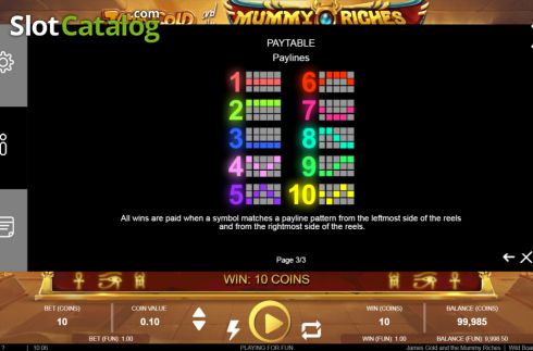 Οθόνη8. James Gold and the Mummy Riches Κουλοχέρης