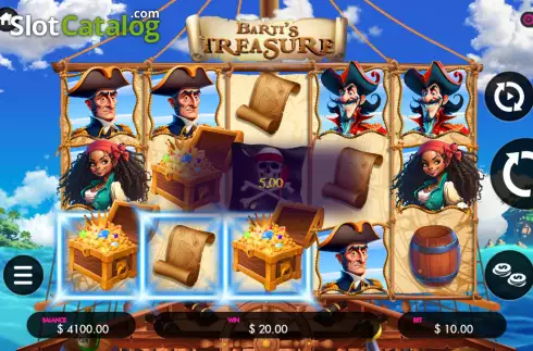 Οθόνη3. Barti's Treasure Κουλοχέρης