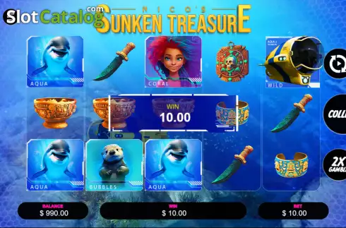 Οθόνη3. Nico's Sunken Treasure Κουλοχέρης 