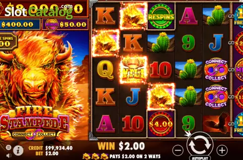 Οθόνη3. Fire Stampede Κουλοχέρης