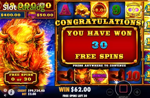 Οθόνη6. Fire Stampede Κουλοχέρης