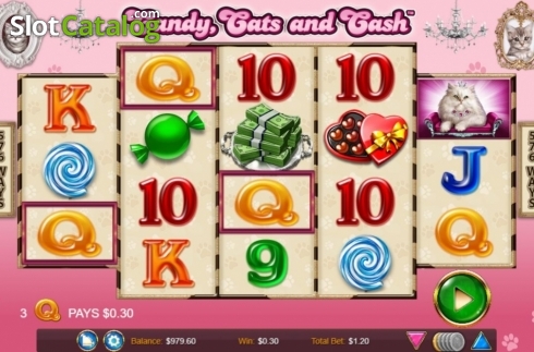 Οθόνη3. Candy Cats and Cash Κουλοχέρης