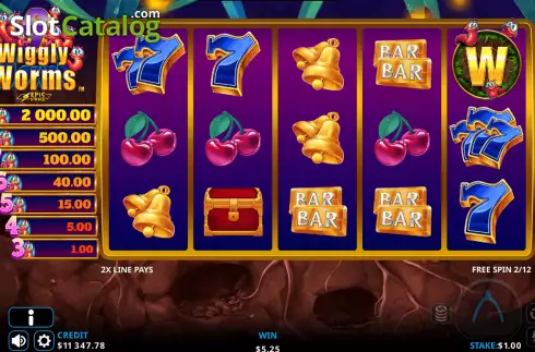 Οθόνη5. 9 Wiggly Worms Κουλοχέρης
