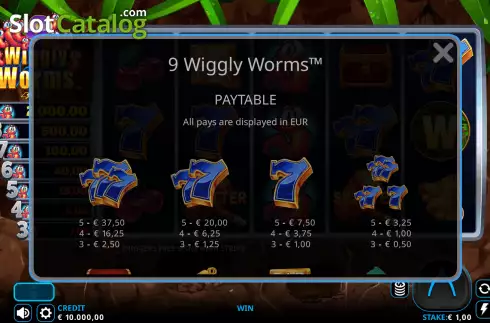 Οθόνη9. 9 Wiggly Worms Κουλοχέρης