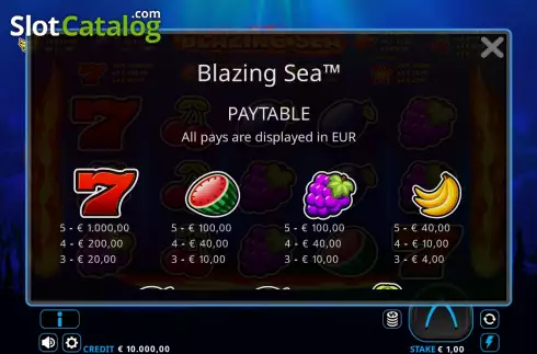 Οθόνη7. Blazing Sea 5 Κουλοχέρης 