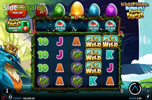 Οθόνη2. Kingfisher Bubbles Frame Frenzy Κουλοχέρης