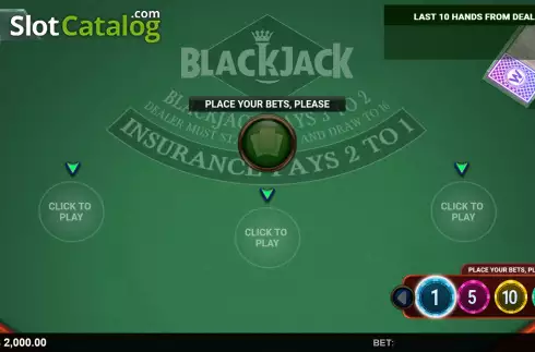 Οθόνη2. Blackjack (Wizard Games) Κουλοχέρης 