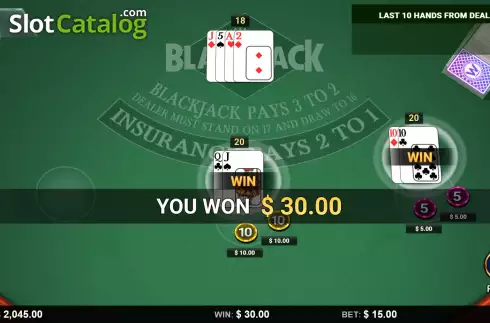 Οθόνη4. Blackjack (Wizard Games) Κουλοχέρης 
