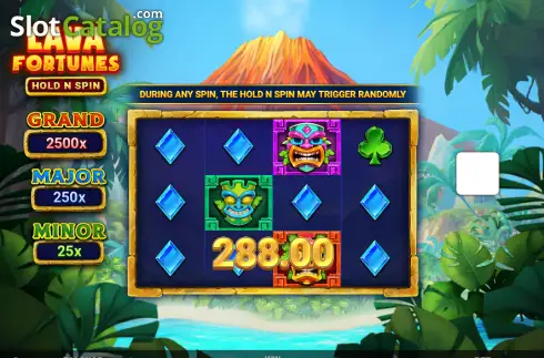 Οθόνη3. Lava Fortunes Hold N Spin Κουλοχέρης 