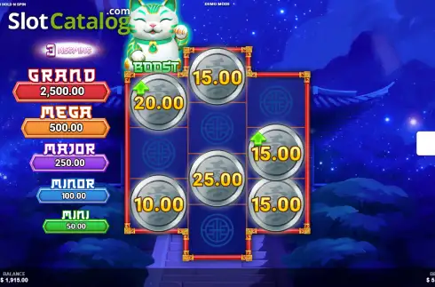 Οθόνη3. 3 Lucky Maneki Hold & Win Κουλοχέρης
