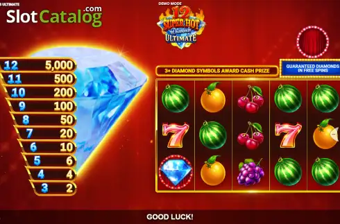 Οθόνη2. 12 Super Hot Diamonds Ultimate Κουλοχέρης