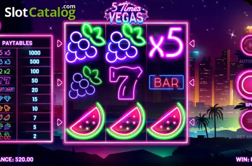 Οθόνη6. 5 Times Vegas Κουλοχέρης