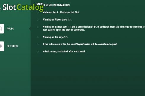 Οθόνη9. Baccarat (Woohoo) Κουλοχέρης